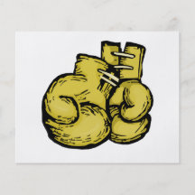 golden boxing gloves graphic flyer design
