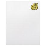 golden boxing gloves graphic letterhead