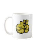 golden boxing gloves graphic coffee mug