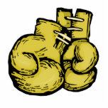 golden boxing gloves graphic photo cutout