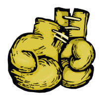 golden boxing gloves graphic photo cutout