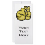 golden boxing gloves graphic rack cards