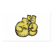golden boxing gloves graphic sticker