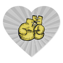 golden boxing gloves graphic stickers