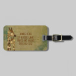 Golden Bronze  Giraffes  Luggage Tag luggage tags
