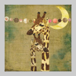 Golden Bronze Giraffes Motherly Love Canvas canvas prints