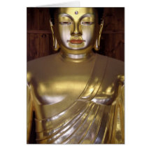 Golden Buddha Note Card