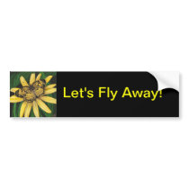 Golden Butterfly Bumper Sticker