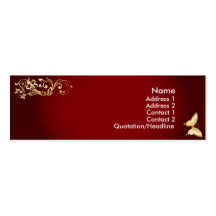 Golden Butterfly Business Card Template