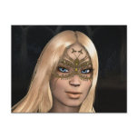 Golden Butterfly Masked Fairy Fantasy Postcards