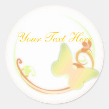 Golden Butterfly Stickers