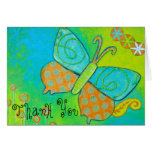 Golden Butterfly Thank  You Card
