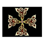 Golden Celtic Cross Postcard