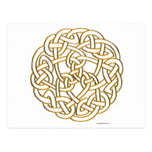 Golden Celtic Knot Postcard
