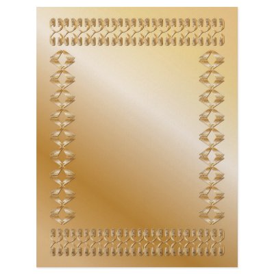 Golden certificate with intricate border custom letterhead by karanta