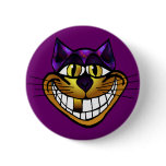 Golden Cheshire Cat Button