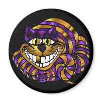 Golden Cheshire Cat Magnet