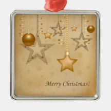 Golden Christmas Christmas Tree Ornaments