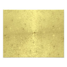 Golden Christmas Stars on Foil Paper Art Photo