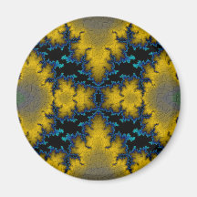 Golden Circle Fractal Refrigerator Magnet