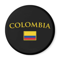 Golden Colombia Refrigerator Magnet