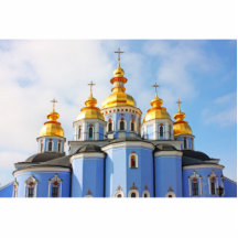Golden copes of in cathedral in Kiev Photo Cut Out