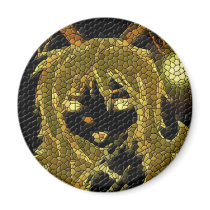 Golden Crackle Bunni Magnet