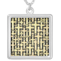 Golden Crosses Personalized Necklace