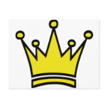 golden crown icon postcards