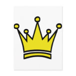 golden crown icon postcard