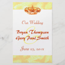 Golden Crown WEDDING Program flyer