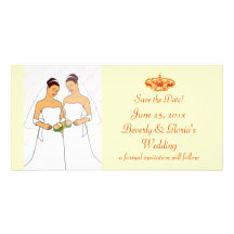 Golden Crown WEDDING Save-the-Date Photo Card