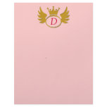 Golden Crown with Your Initial or Monogram! letterhead