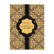 Golden Damask Advice Postcard