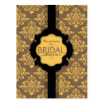 Golden Damask BRS Invitation Postcard