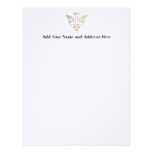 Golden Descent of The Holy Spirit Symbol Letterhead Template