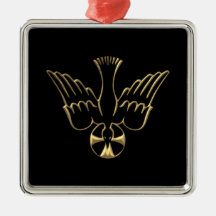 Golden Descent of The Holy Spirit Symbol Christmas Ornament