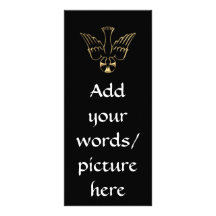 Golden Descent of The Holy Spirit Symbol Rack Card Design