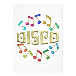 GOLDEN DISCO INVITATIONS