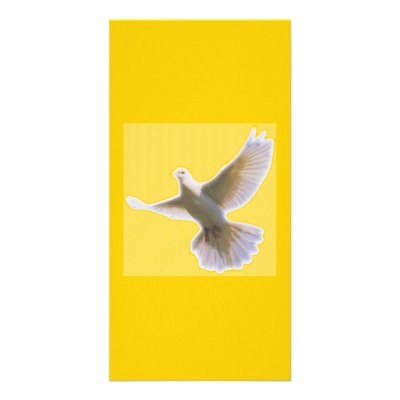 Golden Dove Bookmarker Photo Card Template by marylouroche