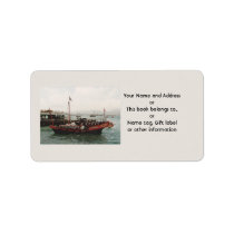 Golden Dragon Hong Kong Bookplate Gift Tag Name