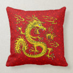 Golden Dragon Pillow