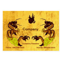 Golden Dragons Business Card