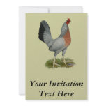 Golden Duckwing Hen Custom Invitation