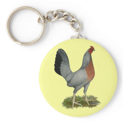 Golden Duckwing Hen Keychain by diane_jacky