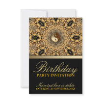 Golden Earth Celebration Birthday Party Announcement