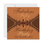 Golden Earth Fabulous Birthday Party Invitation