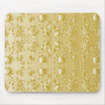 Golden embroidery mousepads