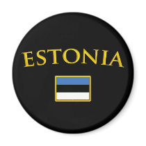 Golden Estonia Refrigerator Magnets