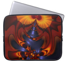Golden Eyes – Amethyst & Amber Enchantment Laptop Computer Sleeve